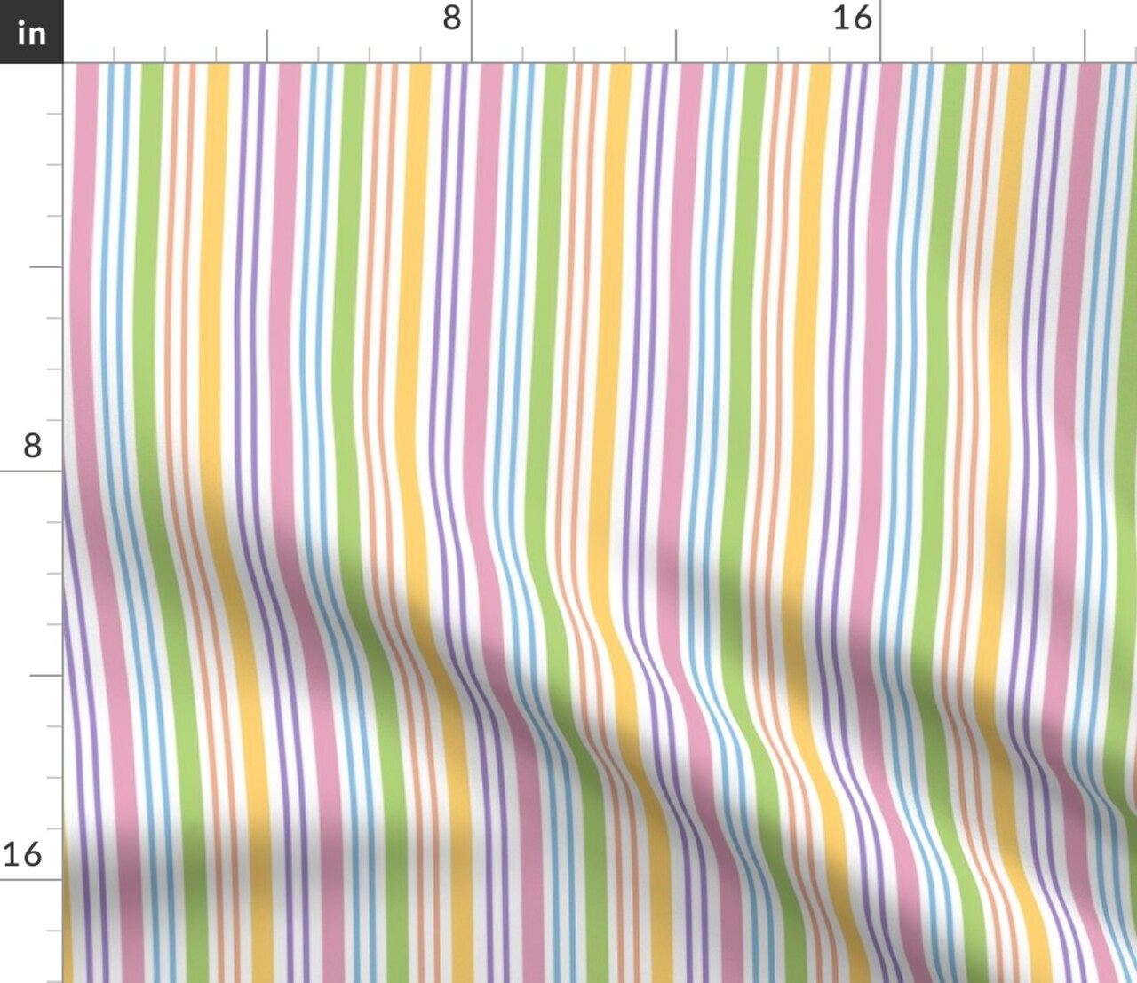 Colorful Stripes Pink Green Blue Yellow Stripe Custom Printed Fabric by Spoonflower Various Fabrics by the Yard or Fat Quarter